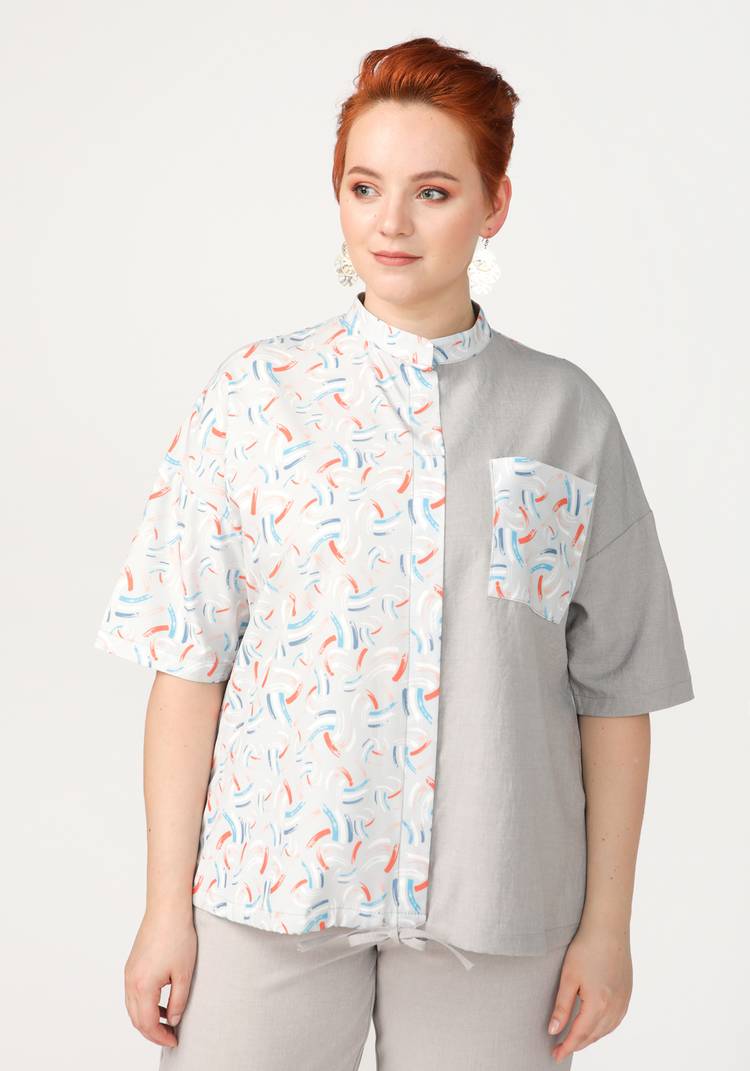 Блуза Весеннее настроение шир.  750, рис. 10