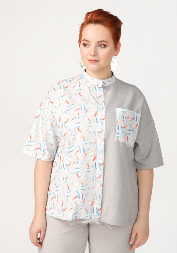 Блуза Весеннее настроение шир.  580, рис. 10