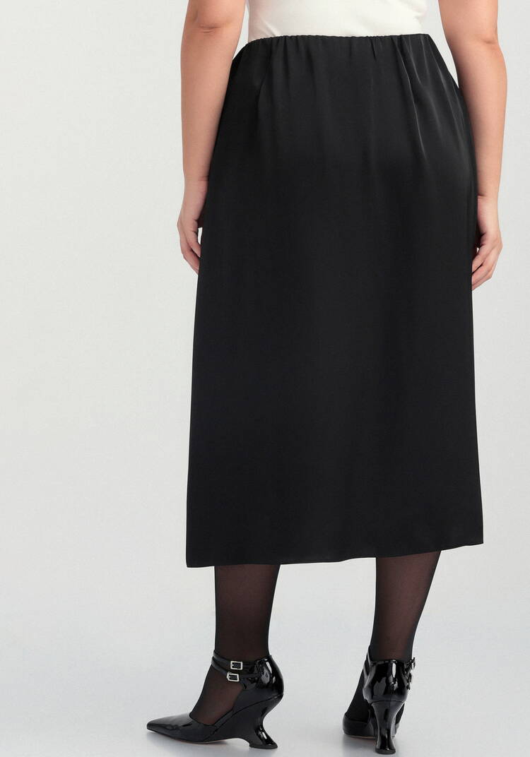 Юбка шелковая с эластичной лентой в поясе шир.  750, рис. 3