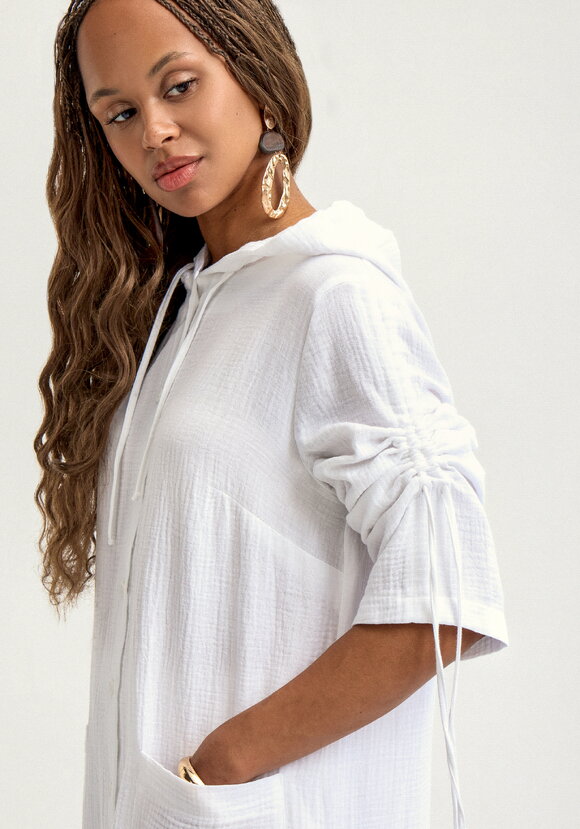 Пыльник с капюшоном свободного силуэта шир.  580, рис. 14