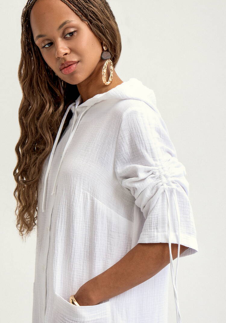 Пыльник с капюшоном свободного силуэта шир.  750, рис. 14