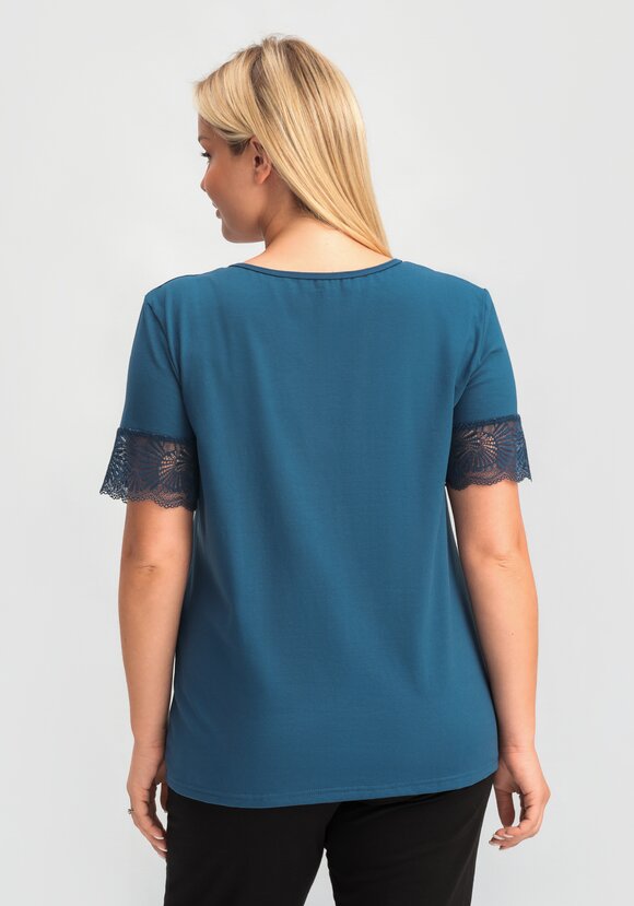 Футболка с кружевами Амира шир.  580, рис. 12