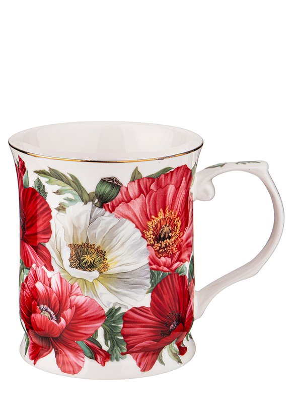 Набор из 2 фарфоровых кружек Маки шир.  580, рис. 2