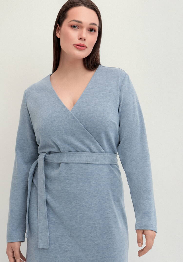 Платье трикотажное с поясом шир.  750, рис. 2