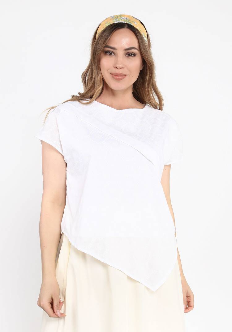 Блуза с асимметричным краем шир.  750, рис. 7