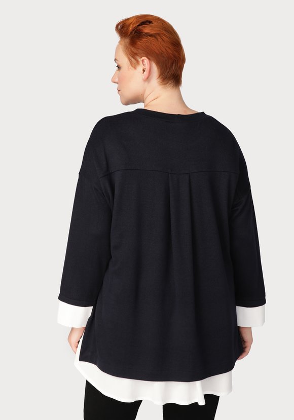 Туника свободная с контрастными вставками шир.  580, рис. 3