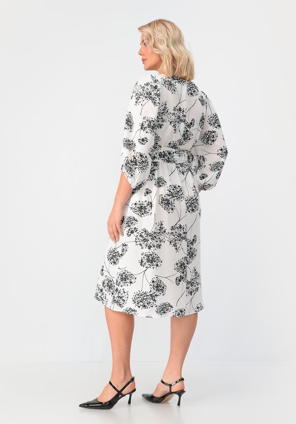 Платье с цветочным принтом с рукавом фонарик шир.  580, рис. 14