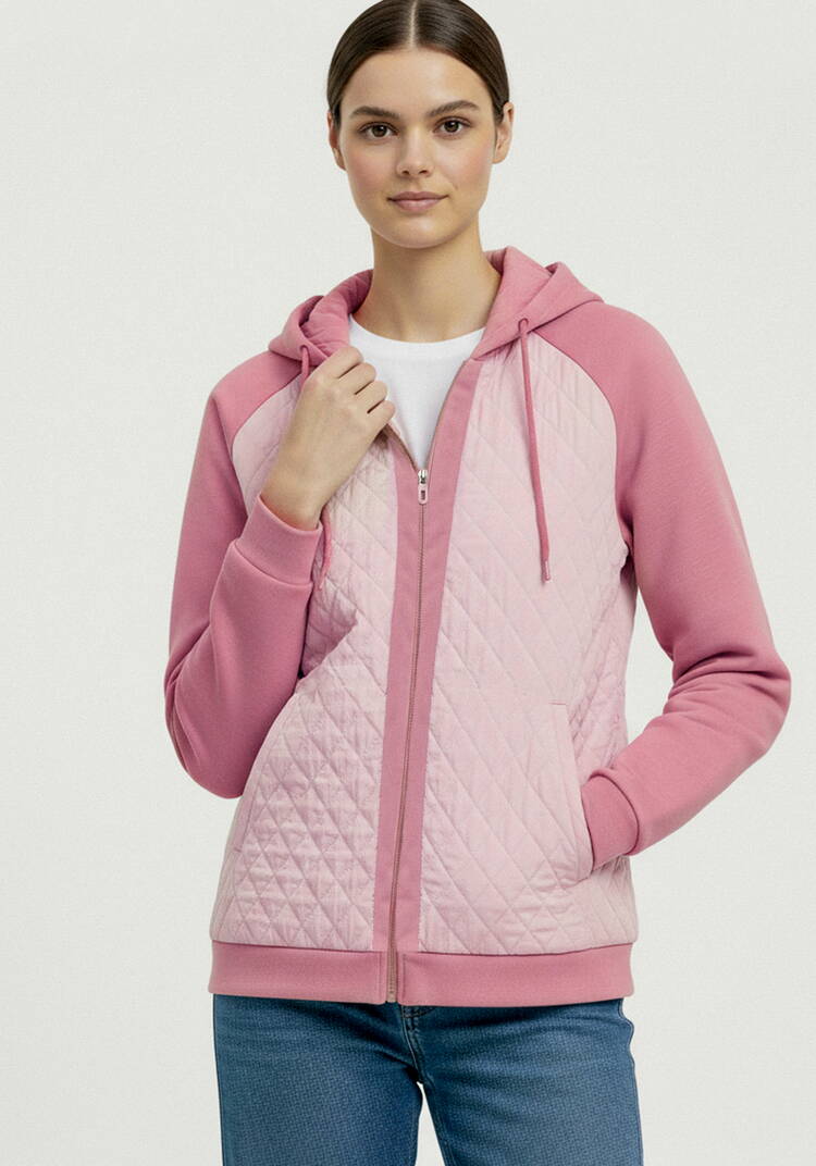 Бомбер с капюшоном из комбинированной ткани шир.  750, рис. 8