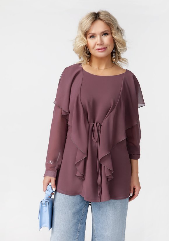 Туника удлиненная с широким воротником шир.  580, рис. 9