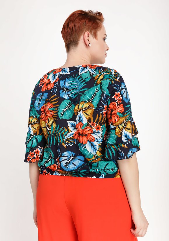 Блуза Яркие тропики шир.  580, рис. 17