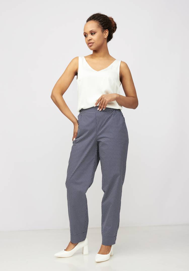 Хлопковые брюки Бернадет шир.  750, рис. 6