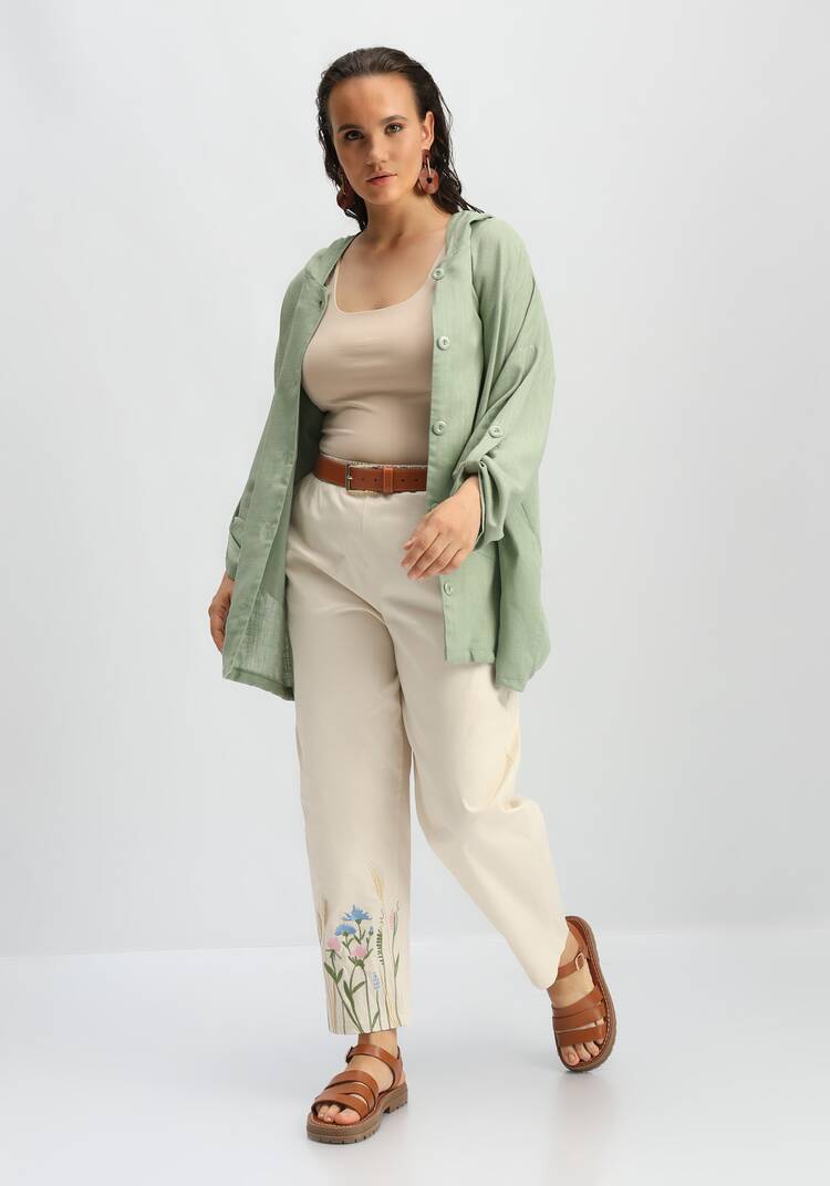 Брюки с вышивкой по низу шир.  750, рис. 26