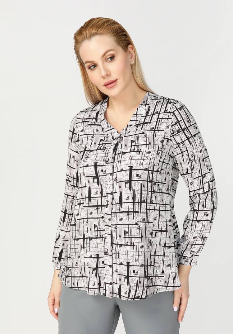 Блуза с длинным рукавом на манжетах шир.  750, рис. 1