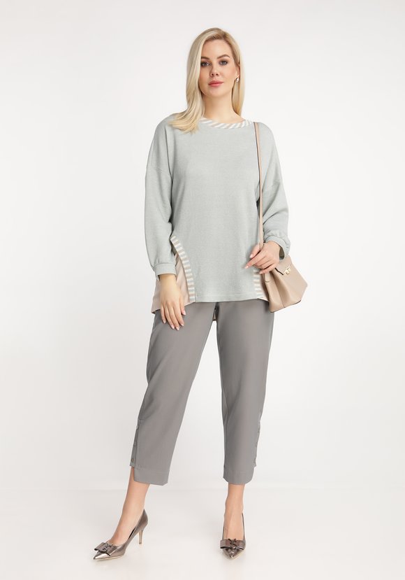 Джемпер комбинированный с метанитью шир.  580, рис. 4