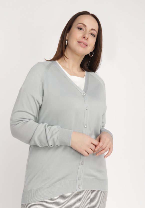 Кардиган с V-образным вырезом шир.  580, рис. 23