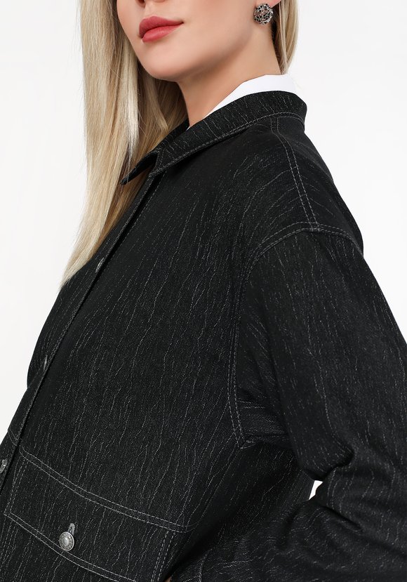 Куртка джинсовая с накладными карманами шир.  580, рис. 8