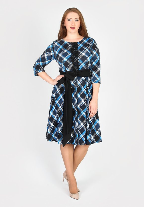 Платье расклешенного кроя с кружевом шир.  580, рис. 3