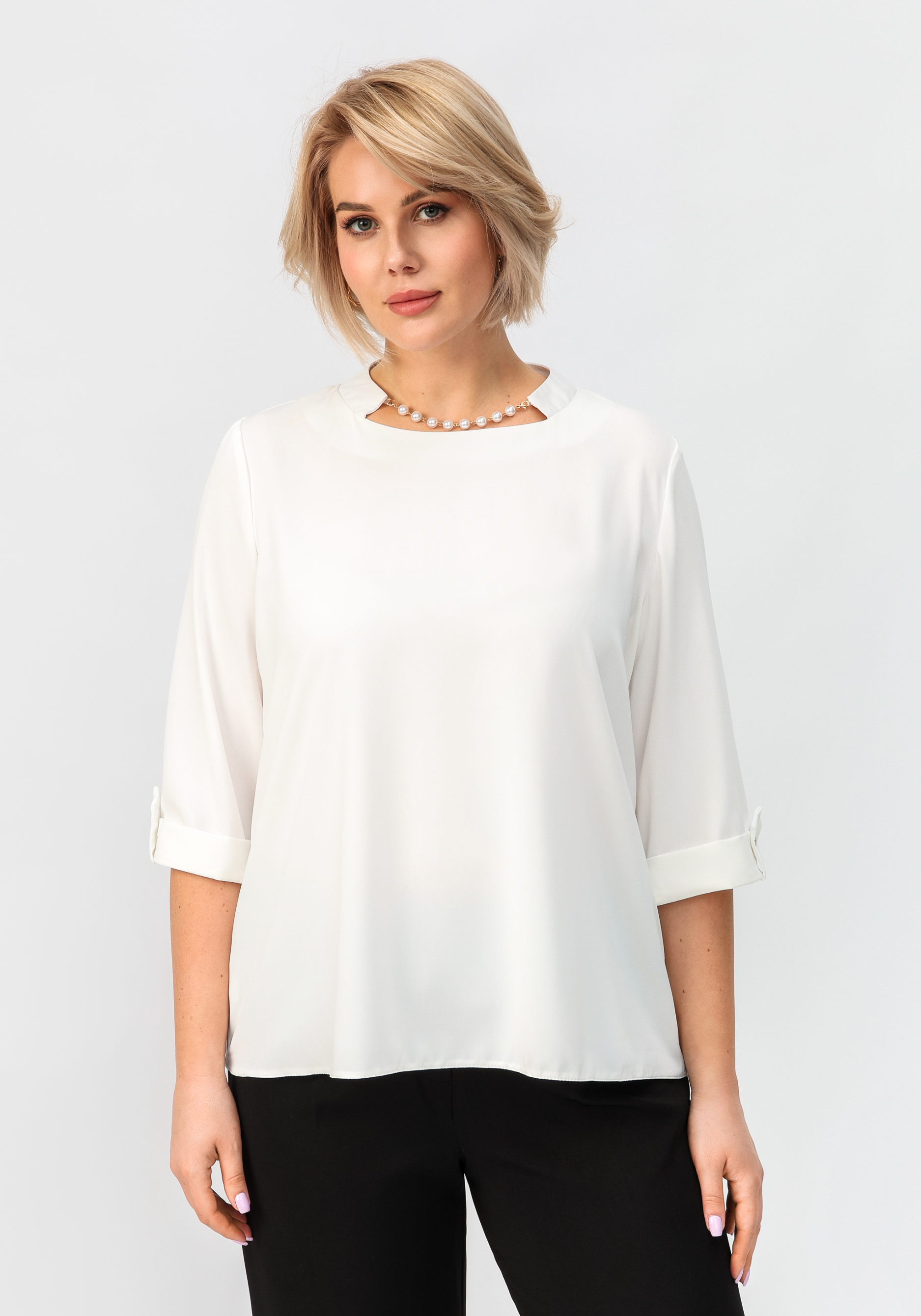 Блуза "Сабина" No name, цвет белый, размер 56 - фото 4