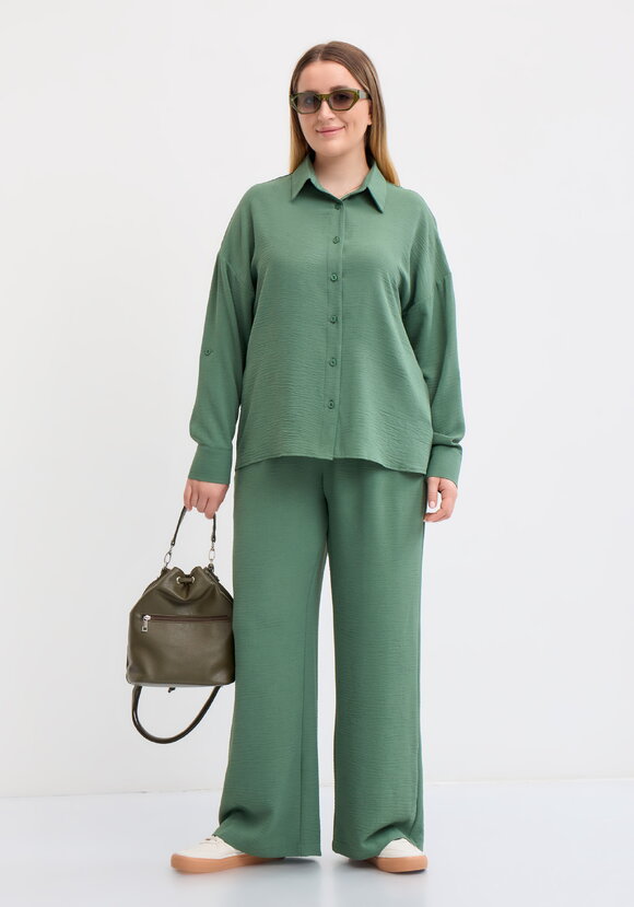 Рубашка свободного кроя с ассиметричным низом шир.  580, рис. 8