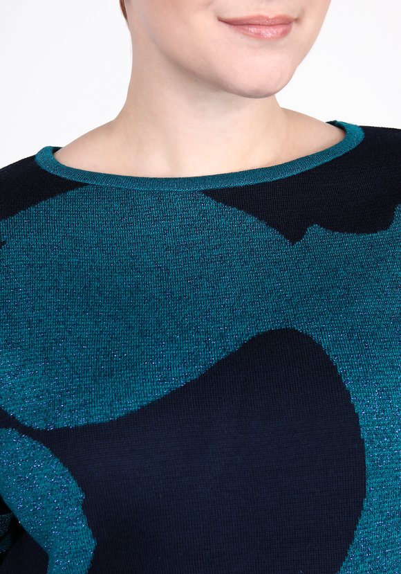 Джемпер с принтом абстракция шир.  580, рис. 15