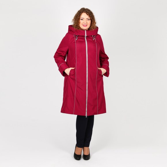 Пальто на молнии с капюшоном и карманами шир.  580, рис. 10