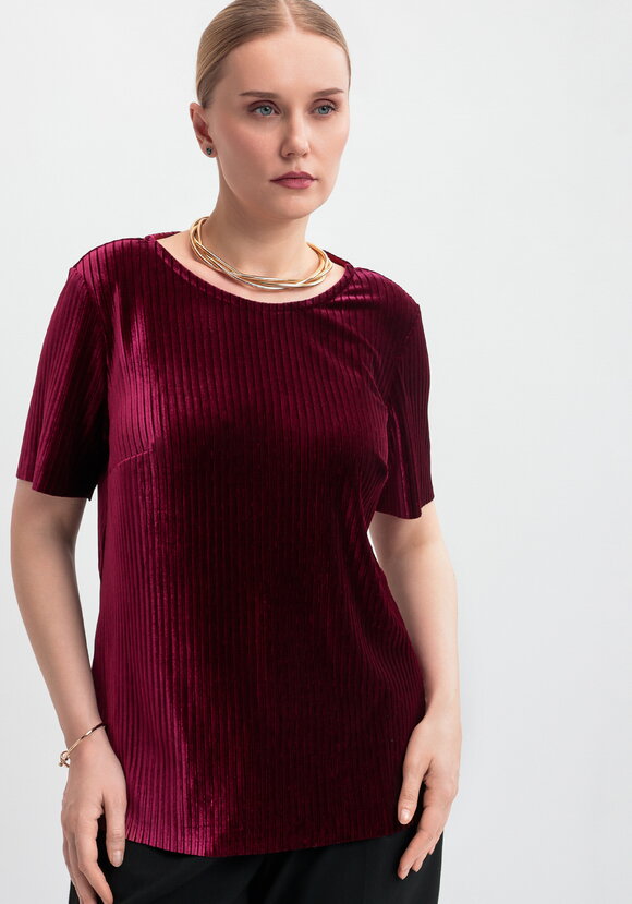 Блуза из плиссированного бархата шир.  580, рис. 1