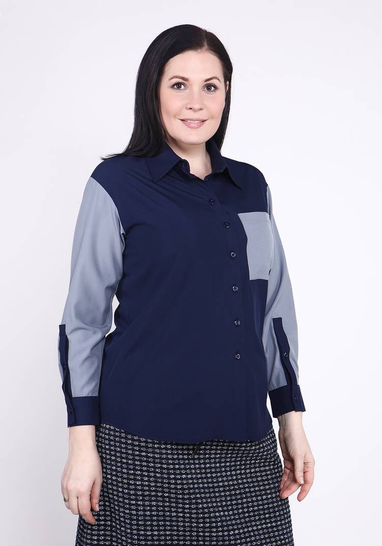 Рубашка из комбинированной ткани шир.  750, рис. 2