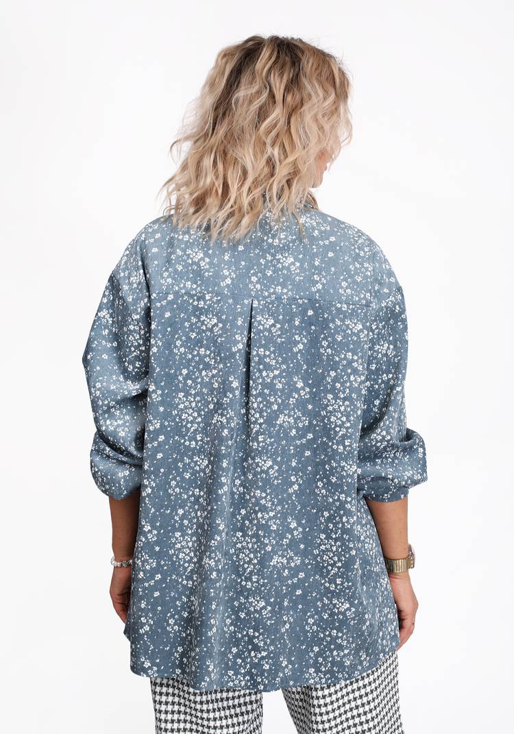 Блуза со скругленным отложным воротником шир.  750, рис. 3