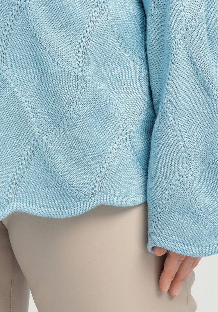 Джемпер с волнообразным краем и рисунком ромб шир.  750, рис. 12