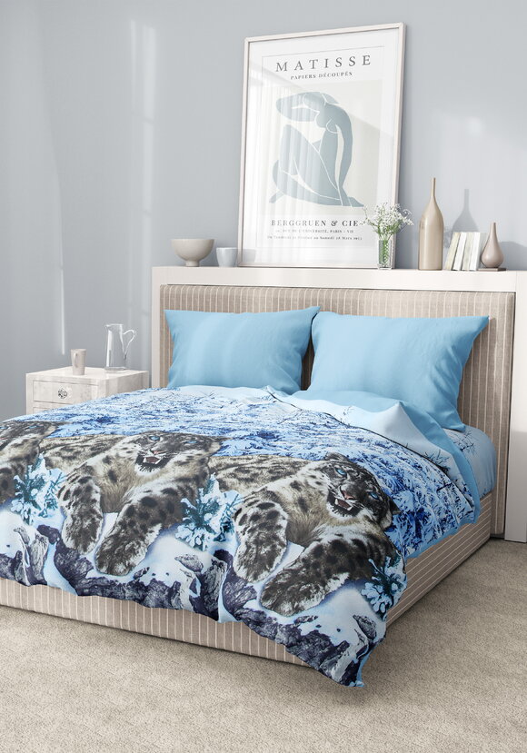 КПБ бязь Снежный барс шир.  580, рис. 1