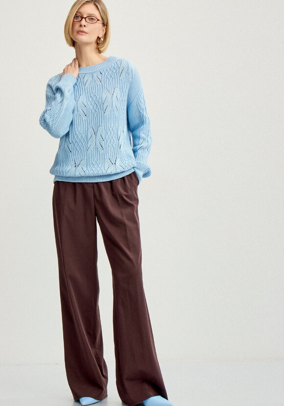 Джемпер ажурный на резинке шир.  580, рис. 15