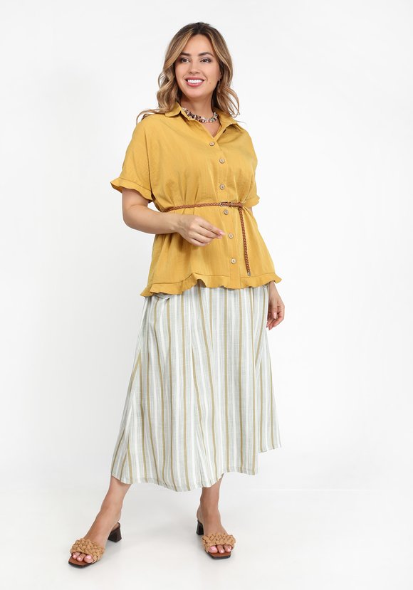 Блуза свободного силуэта с воланами шир.  580, рис. 7