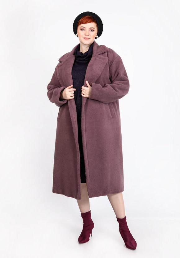 Шуба из эко-меха тедди шир.  580, рис. 15