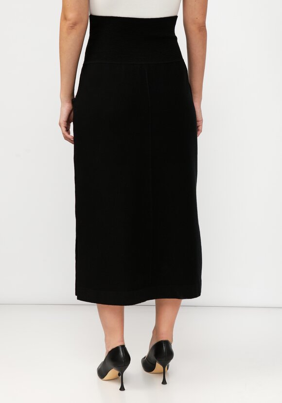 Юбка вязаная с высоким поясом шир.  580, рис. 11