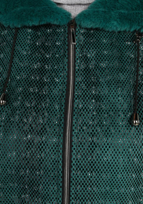 Дубленка с карманами на молнии шир.  580, рис. 19