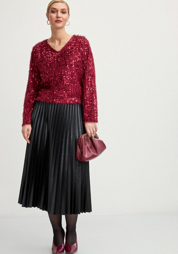 Юбка плиссированная из трикотажа с напылением шир.  580, рис. 13