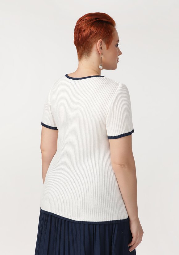 Футболка с декоративными пуговицами шир.  580, рис. 2