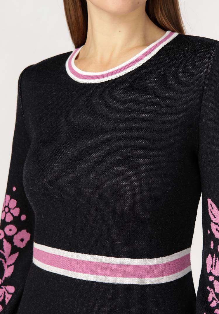 Платье женское с контрастным рисунком шир.  750, рис. 4