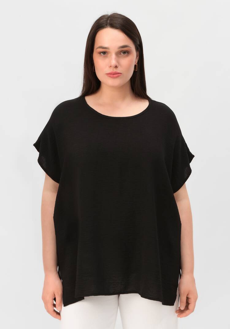 Блуза базовая со спущенной линией плеча шир.  750, рис. 4