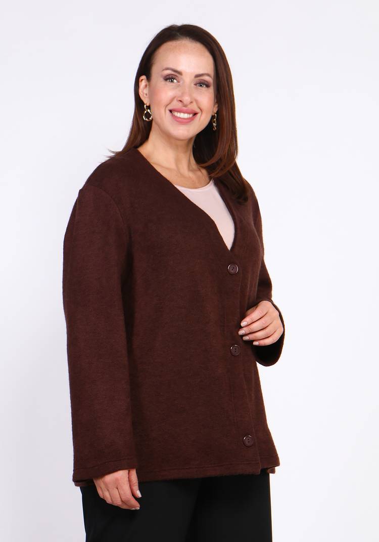 Кардиган на пуговицах с длинным рукавом шир.  750, рис. 9