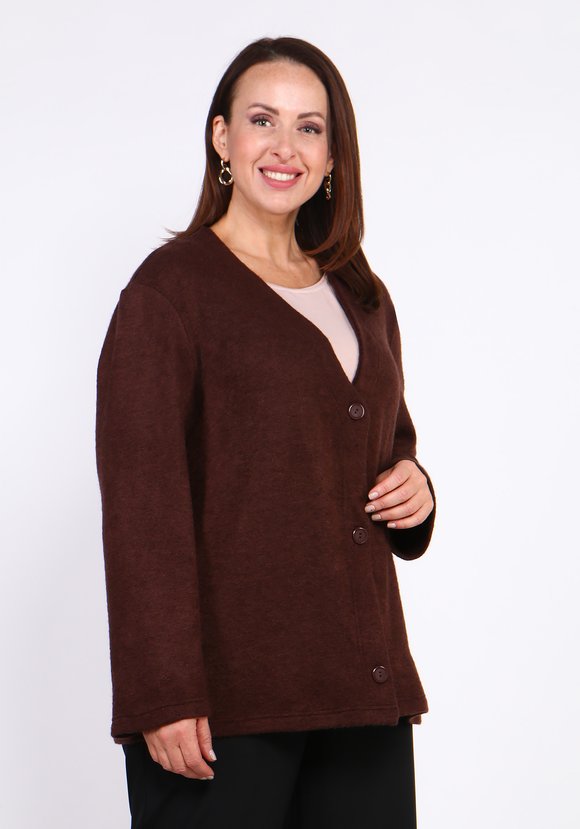 Кардиган на пуговицах с длинным рукавом шир.  580, рис. 9