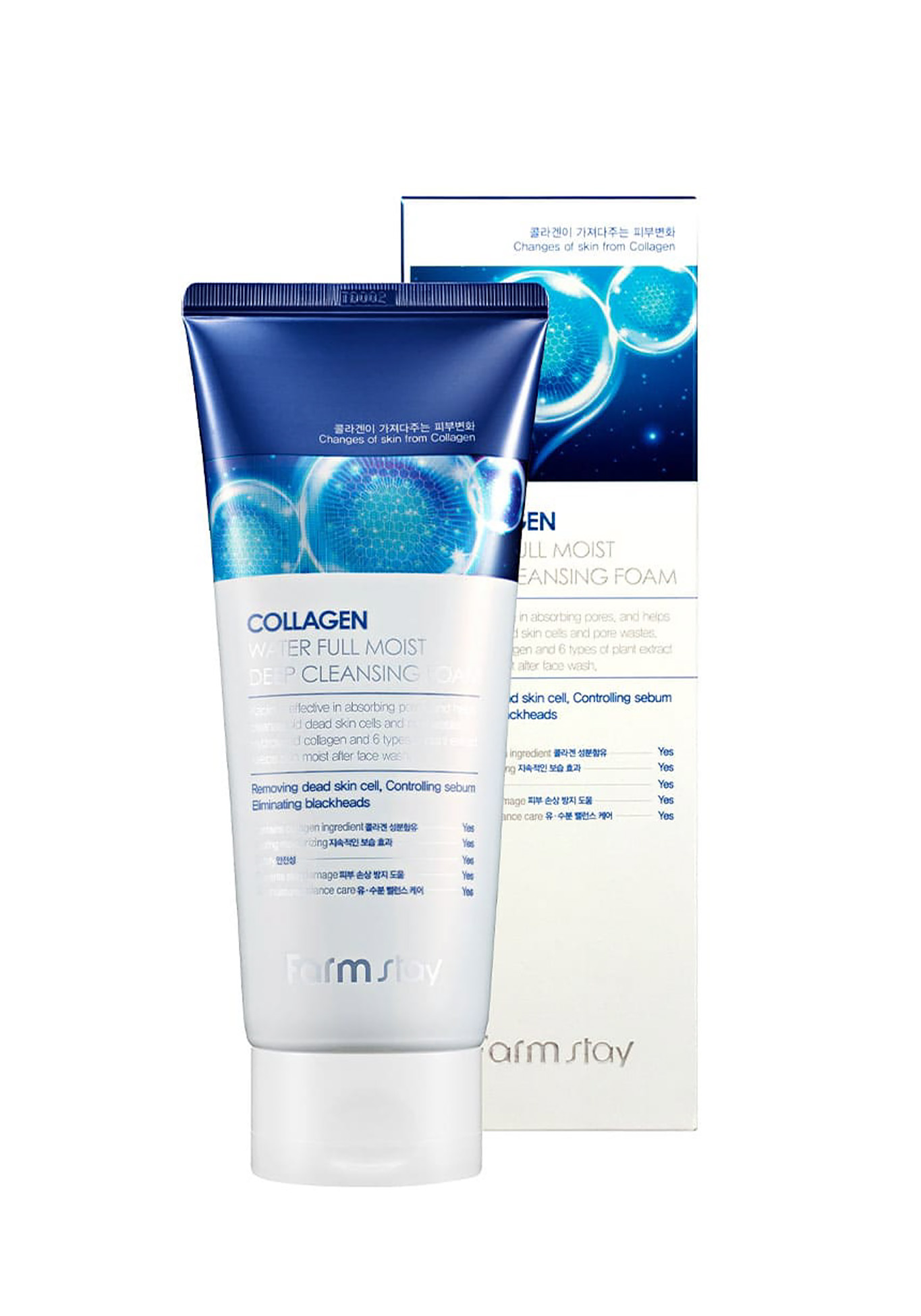 

FarmStay Очищающая пенка с коллагеном (увлаж)