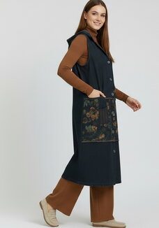 Джинсовый сарафан с капюшоном