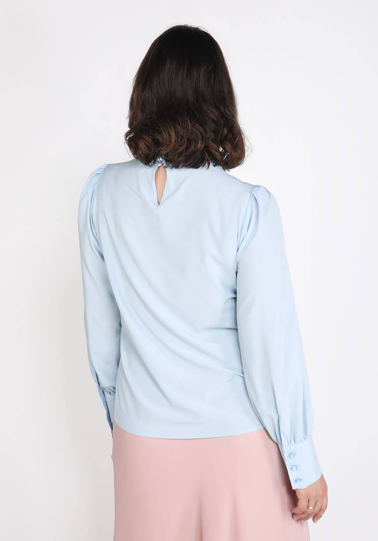 Блуза со складками на груди шир.  750, рис. 2