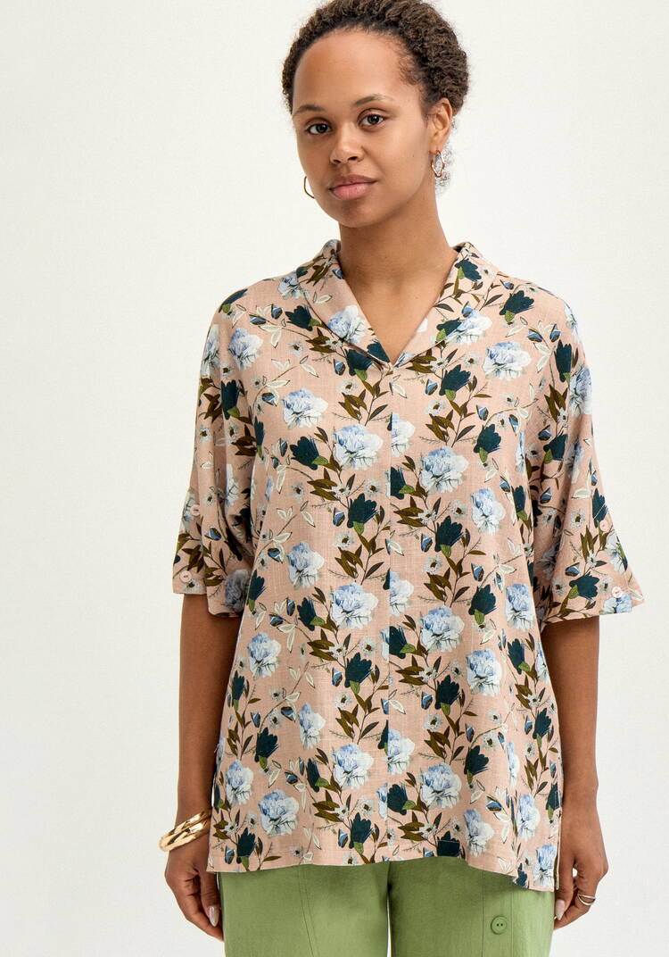 Блуза со спущенным плечом и с воротом шаль шир.  750, рис. 12