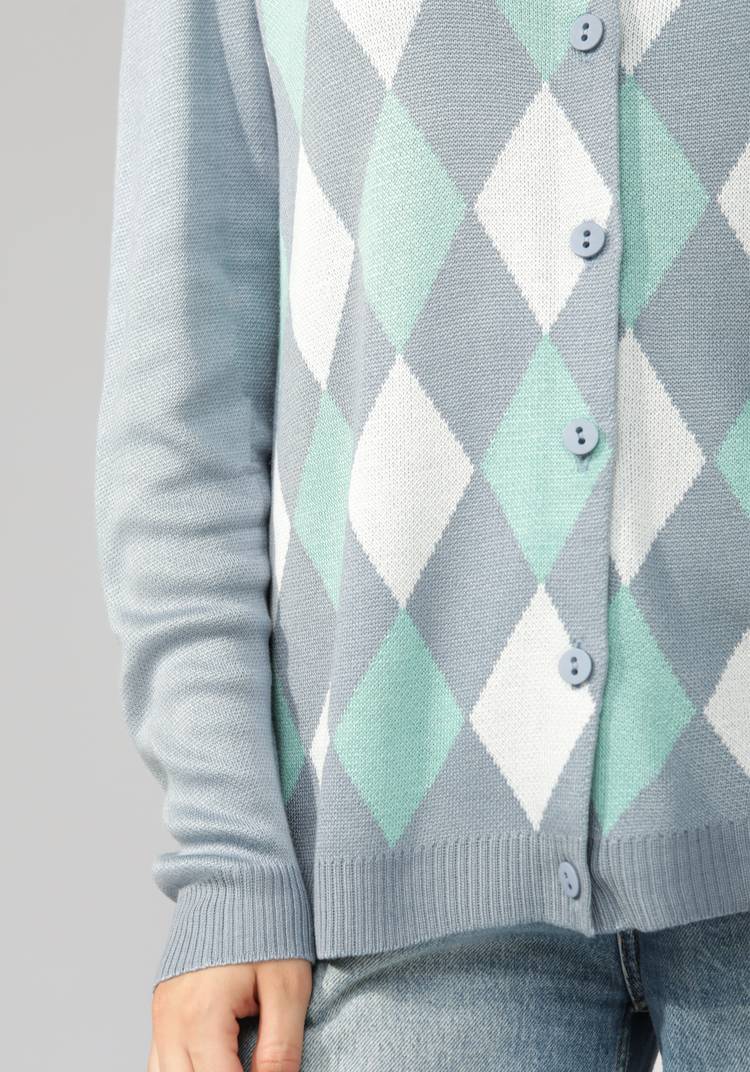 Кардиган с ромбами по полочке и спинке шир.  750, рис. 22