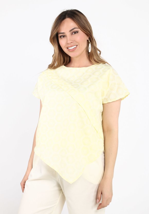 Блуза с асимметричным краем шир.  580, рис. 6