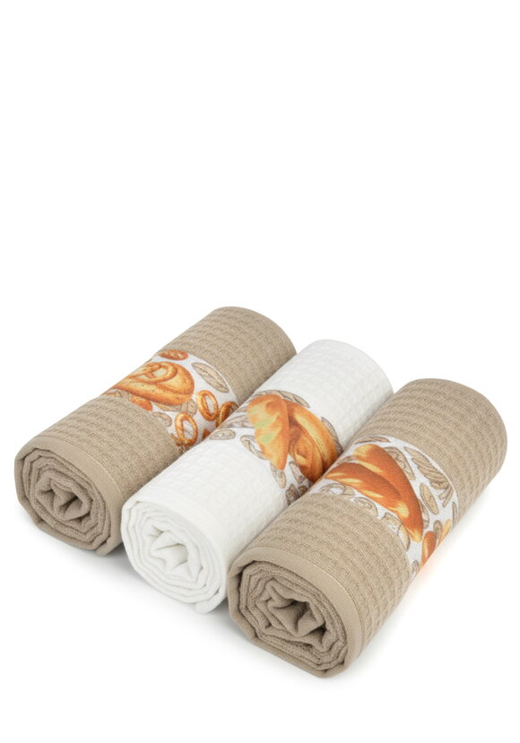 Полотенца вафельные в коробке, 3 шт. шир.  580, рис. 7