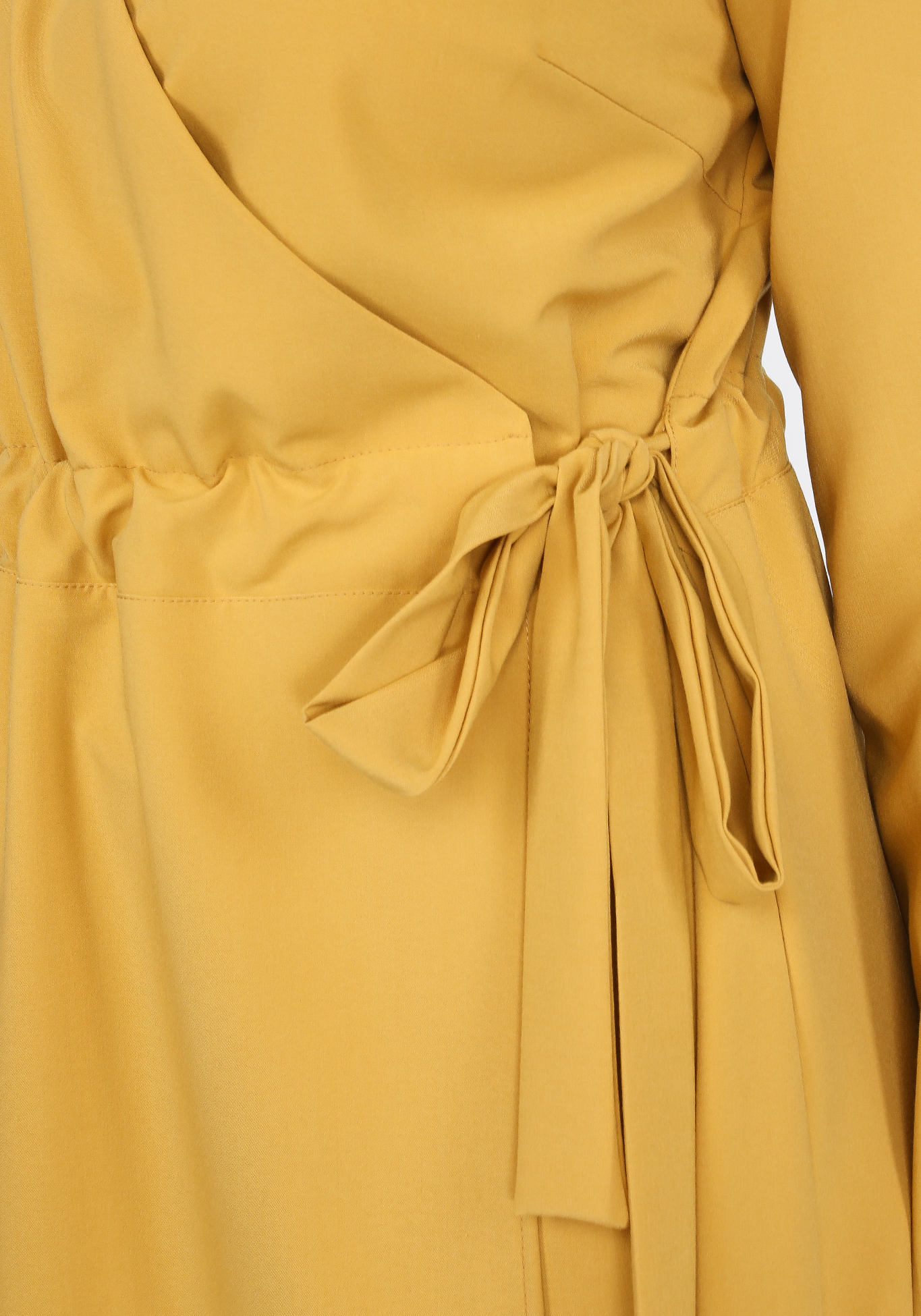 Платье на запах с кулиской на талии Polina Romanova, размер 48, цвет хаки с запахом - фото 4