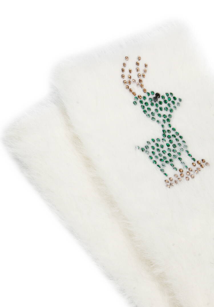 Носки с шерстью норки и стразами, 2 пары шир.  750, рис. 3